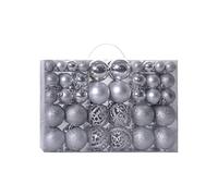 OBiQuzz Lot de 100 boules de Noël incassables pour la décoration de sapin de Noël - Échelle de corde d'extérieur pour adulte (argenté, taille unique)