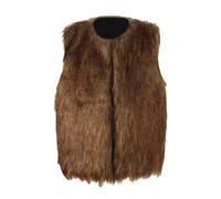 OBiQuzz Manteau sans manches pour tout-petit Hiver Coupe-vent Épaissir Manteau Veste Gilet chaud Vêtements d'extérieur Bleu court, marron, 6-7 ans
