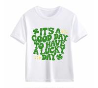 OBiQuzz Nœud papillon décontracté T-shirt à manches courtes pour bébé St Day Middle et grand enfant Personnalité rétro Personnalité 2D Impression Enfants Ample Manches Courtes Pull Femme, Blanc., 2-3