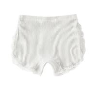 OBiQuzz Pantalon pour fille, coton, pantalon pour enfant, sous-vêtements fins pour enfants, leggings pour bébé, pantalon de sport court, Blanc., 18-24 mois