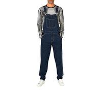 OBiQuzz Salopette en jean pour homme - Salopette de travail des années 90 - Bleu - Salopette en jean - Salopette pour homme - Salopette moderne en jean - Combinaison longue, bleu foncé, L