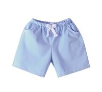 OBiQuzz Short aux couleurs bonbon en coton, pantalon de sport, printemps et taille élastique, confortable, décontracté, pour étudiants, maternelle et fille short garçon 164, bleu clair, 12-18 mois