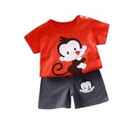 OBiQuzz Short imprimé fille à manches courtes ensemble deux pièces vêtements bébé garçon 1 an, o, 6-12 mois