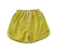 OBiQuzz Shorts pour Mince Solide Sportif Décontracté Taille Moyenne Ceinture en Cuir Mode avec Lacets Enfants Vêtements Ensemble Garçon, vert, 3-4 ans