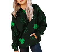 OBiQuzz Sweat à capuche fille 146 imprimé décontracté manches longues à capuche vert 9-11 Jahre, vert, 9-11 ans