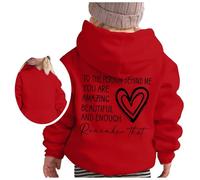 OBiQuzz to The Person Behind ME Imprimé Sweat à Capuche et Pull à Capuche Décontracté Hiver Décontracté Sweat à Capuche Noir, rouge, 2-3 ans