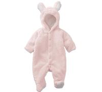 OBiQuzz Vêtements pour bébé - En velours corail - Avec capuche - Manches longues - Combinaison pyjama pour bébé - Pour homme, rouge, 0 mois