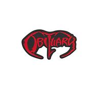 Obituary Death Metal Band Red Écusson Patch en fer brodé sur accessoire