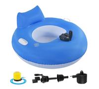 objbhuely Flotteurs motorisés, quai flottant gonflable pour se détendre - Matelas confortable portable pour femmes hommes natation rivière plage activités d'été