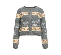 OBJECT Cardigan beige / cognac / gris chiné / blanc, Taille M