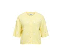 OBJECT Cardigan 'OBJTHESS' curry / jaune clair / blanc, Taille M