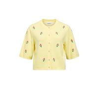 OBJECT Cardigan 'OBJThess' jaune clair / sapin / rose / rouge foncé, Taille XS