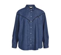 OBJECT Chemisier 'Joanna' bleu denim / noir, Taille XS