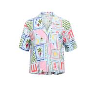 OBJECT Chemisier 'OBJEdie' bleu ciel / vert chiné / rose / rouge, Taille S