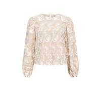 OBJECT Chemisier 'OBJMya' beige foncé / blanc, Taille XL