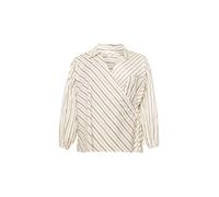 Object Curve Chemisier 'NIKITA' marron / blanc, Taille XXXL