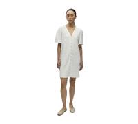 Object Laila 2/4 Re V-neck Short Sleeve Short Dress Blanc S Femme
