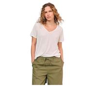 Object Neck Top Objthea S/S Re Haut col en V Noos, Blanc, XL Femmes