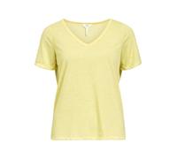 Object Neck Top Objthea S/S Re Haut col en V Noos, Daffodil, L Femmes