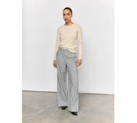 OBJECT OBJECT Navy/White Stripe Wide Leg Stretch Waist Trouser