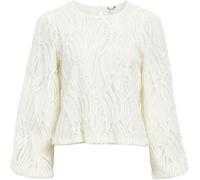 OBJECT Object White Long Sleeve Textured Blouse