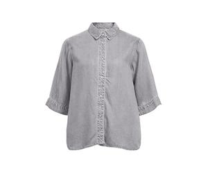 Object Objframe 2/4 Re Top Noos, Gris Clair Denim, L Femmes