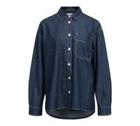 Object Objgina L/S Lo Shirt Noos, Bleu foncé Denim, 38 Femmes