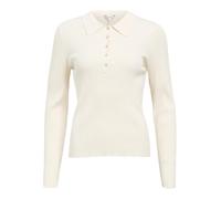 Object Objkelly L/S SLI Polo Knit Pullover Noos Pull, Bouleau, L Femmes