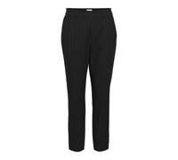 Object Objlisa Slim Pant AOP Noos Pantalon, Noir/Rayures : Gris, 46 Femmes