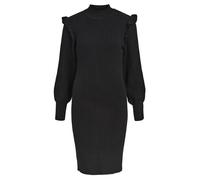 Object Objmalena L-S Ruffle Knit Dress Noos Robe en Tricot- Noir- L Femme S
