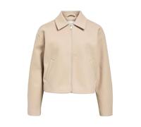 Object Objpolly Noos L/S Veste Courte pour Femme, Taupe, Numeric_34