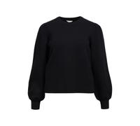 Object Objreynard L/S Re Puff Sleeve Knit Noos, Noir, S Femme