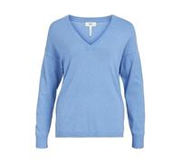 OBJECT Objthess Pull en Tricot à col en V L/S Noos, Provence/détail : chiné, XS Femme