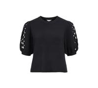 Object Objyuki S/S Re Knit Pullover Noos Pull, Noir, XS Femme