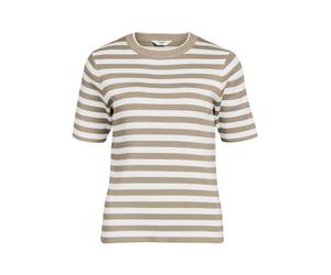 OBJECT Pull-over 'Ester' beige foncé / blanc, Taille XS