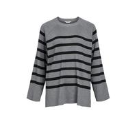 OBJECT Pull-over 'Ester' gris chiné / noir, Taille XS