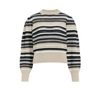 OBJECT Pull-over 'Lola' crème / bleu / gris foncé, Taille L