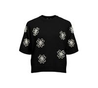 OBJECT Pull-over 'OBJLANEY RUBIN' noir / blanc, Taille M
