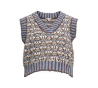 OBJECT Pull-over 'OBJNunu' beige clair / bleu clair / chocolat, Taille XXL