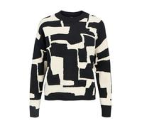 OBJECT Pull-over 'OBJRay' noir / blanc cassé, Taille XL