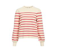 OBJECT Pull-over 'OBJReynard' crème / rouge, Taille XL