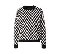 OBJECT Pull-over 'Ray' noir / blanc, Taille S