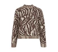 OBJECT Pull-over 'Ursel' chocolat / blanc cassé, Taille XL