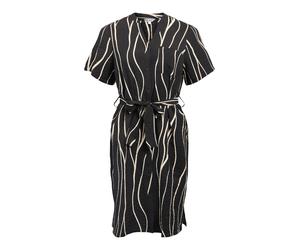 OBJECT Robe-chemise 'OBJJacira' noir / blanc, Taille 34