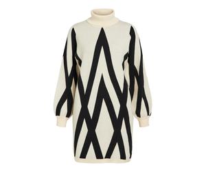 OBJECT Robes en maille 'OBJRAY' crème / noir, Taille XS