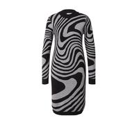 OBJECT Robes en maille 'RAY' gris clair / noir, Taille M