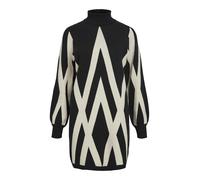 OBJECT Robes en maille 'RAY' noir / blanc naturel, Taille S
