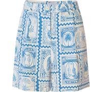 OBJECT Short taille haute OBJECT Imprimé carte postale Crème/Bleu EU 40 (UK 12)