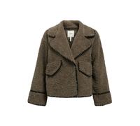 OBJECT Veste mi-saison 'OBJSHIREN' brun foncé / noir, Taille XL