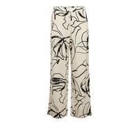 Object Wide Pant Objsanne Aline Pantalon Large AOP Noos, Sandshell, 40 Femmes